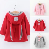 baby girl cute rabbit ear hooded coats 6m 5y infant toddler spring fall casual cotton jackets outwear outfits 2021 new