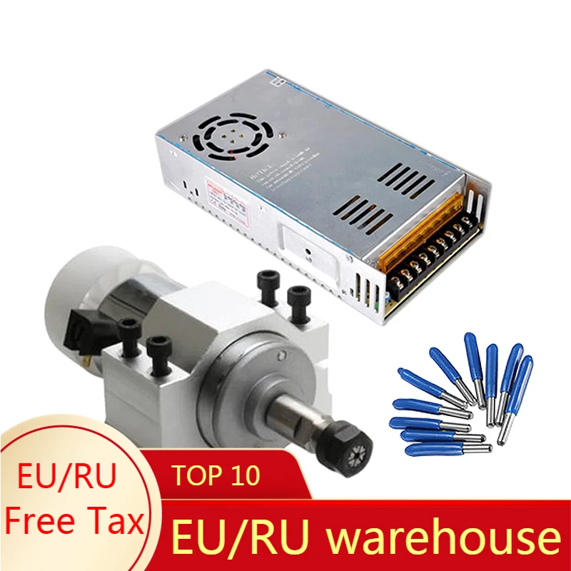 

CNC Spindle Motor DC 300W high Speed 52mm With Mount Clamp with PCB tools for DIY CNC router Machine