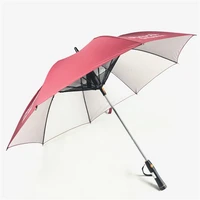 new creative long handle umbrella with electric fan summer cooling down umbrella uv sunscreen creative umbrella