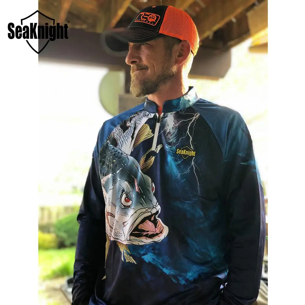 SeaKnight одежда для рыбалки SK004 с длинным рукавом L XL XXL XXXL XXXXL летняя быстросохнущая дышащая футболка с защитой от ультрафиолета