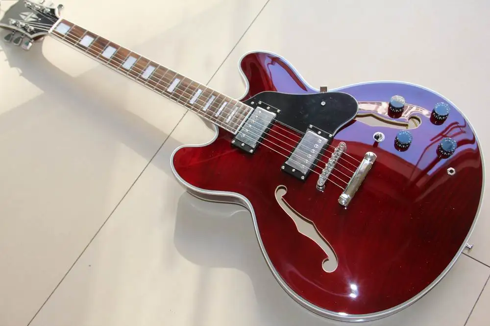 Оптовая продажа производители гитар под заказ полуполая электрогитара jazz модель