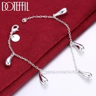 DOTEFFIL 925 стерлингового серебра Капли дождякапли воды подвеска браслет для женщин очаровательные свадебные помолвки модные ювелирные изделия для вечеринки