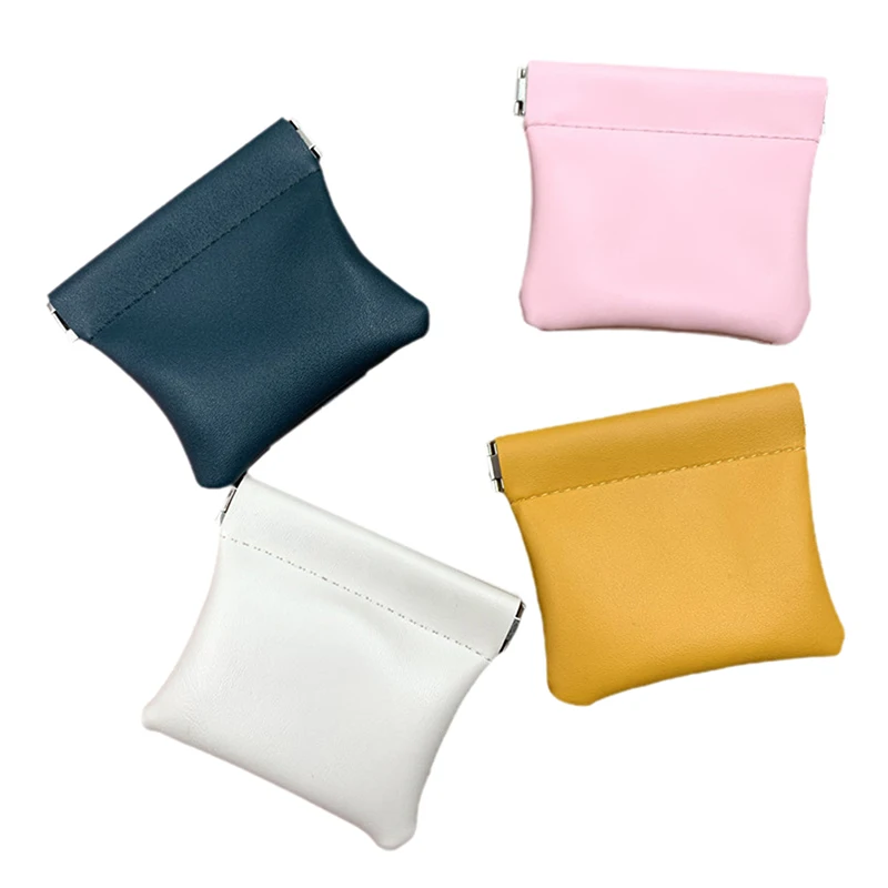 

Mini 1PCS Short Wallet Bag Money Change Pu Leather Coin Purse Women Men Small Little Key Business Credit Card Holder