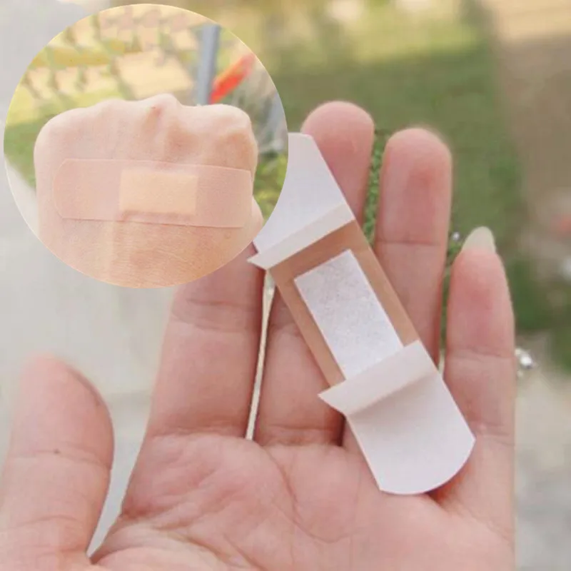 

100 шт. дышащая Водонепроницаемый первой помощи повязка для бандажа помощи гемостаза Стикеры клей перевязочных материалов паста марлевые ме...