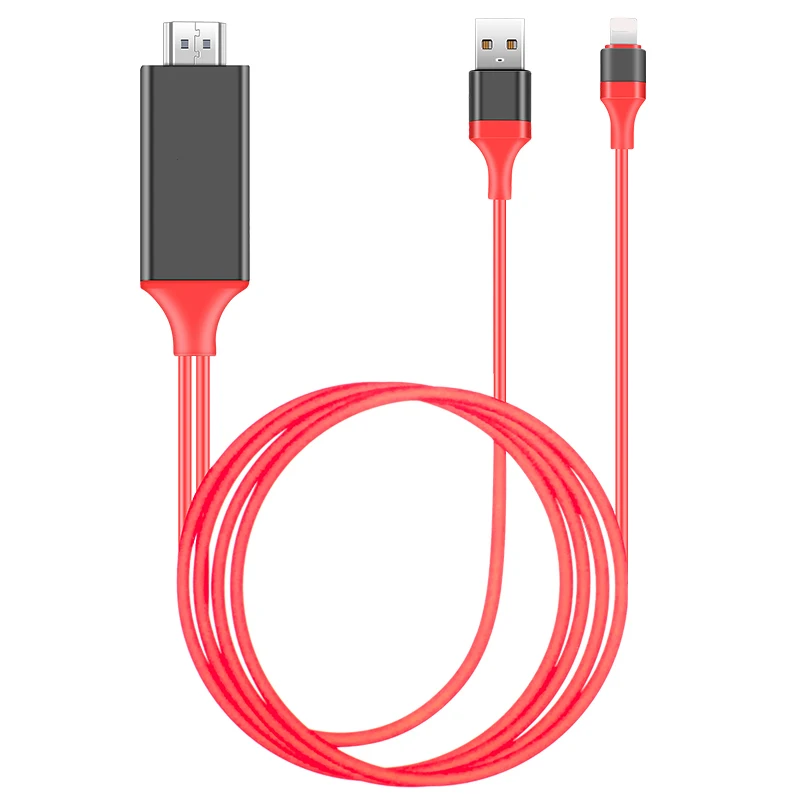 Hdmi Ios для lightning hdmi-кабель HD 1080P hdmi конвертер Кабель-адаптер USB кабель для HDTV цифровой AV для iphone HDMI