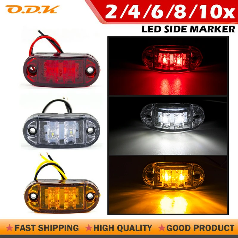 Светодиодный габаПредупреждение тный фонарь для прицепа 2/4/6/8/10x2 12/24 В|Сигнальная