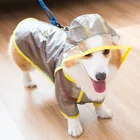 Водонепроницаемый дождевик для собак, дождевик с капюшоном для щенков корги, всесезонный летний дождевик для собак