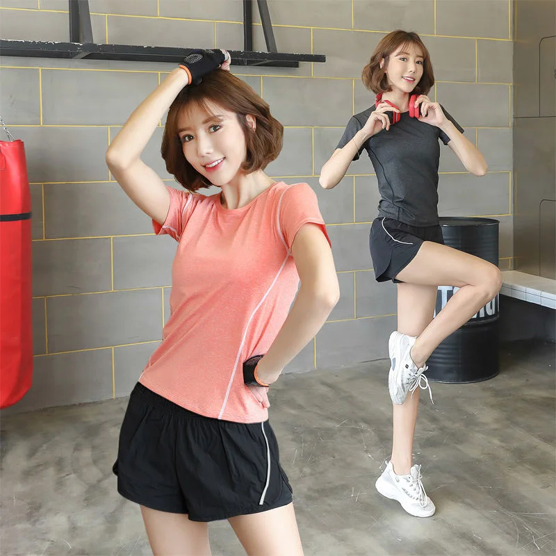 

Кроп-топ женский с коротким рукавом, футболка для йоги, топ с завышенной талией, спортивные рубашки, весна-лето