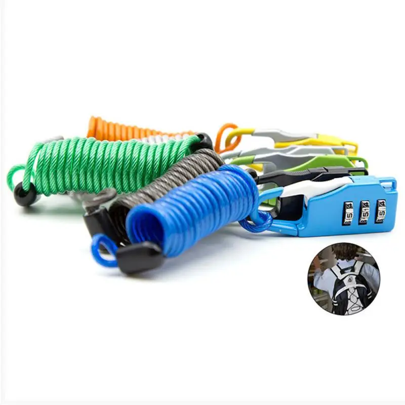 Мини-замок велосипедный портативный с пружиной и защитой от кражи 3 знака |