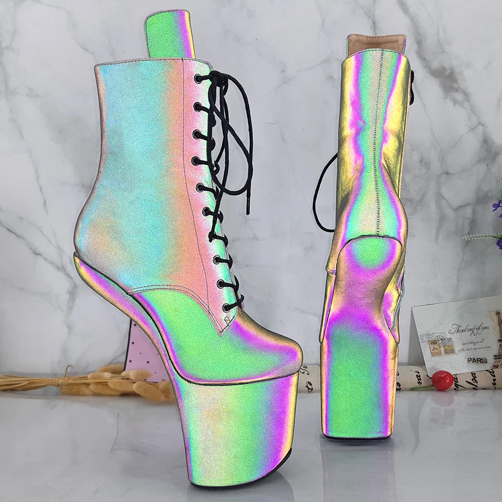 Leecabe/ботильоны на шнуровке Пикантные ботинки для танцев шесте Молодежные модные