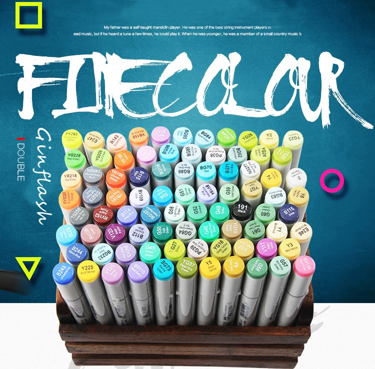 1pc Sketch Color Marker Pen Finecolor Architecture Alcohol Based Art Markers Colors set Manga Drawing | Канцтовары для офиса и
