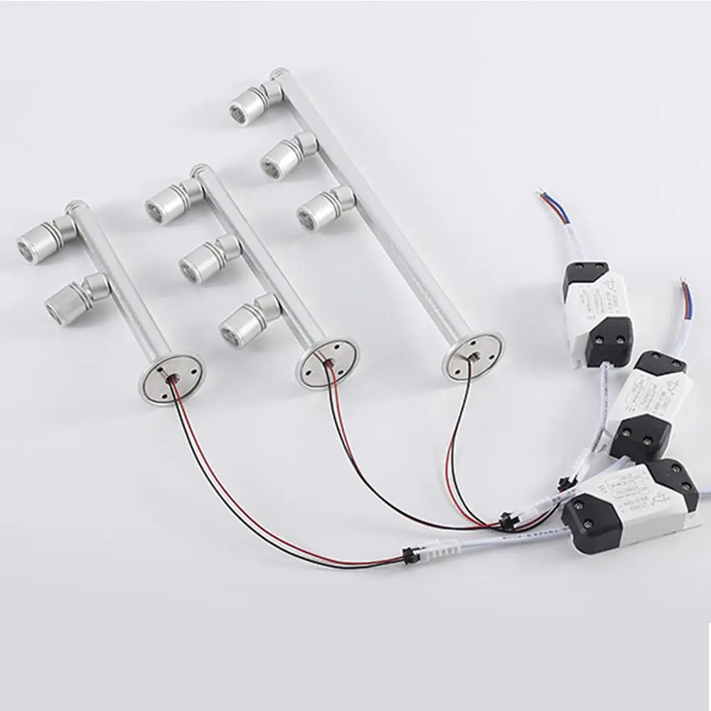 

Входная Светодиодная лампа направленного света для шкафа 85-265 В переменного тока, вращающаяся витрина 2W3W, ювелирная лампа, коммерческое Нап...