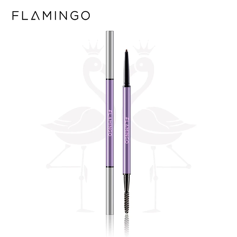 

FLAMINGO Двойная головка тонкий карандаш для бровей водостойкий устойчивый к поту долговечный натуральный с заменой сердечника не обесцвечива...