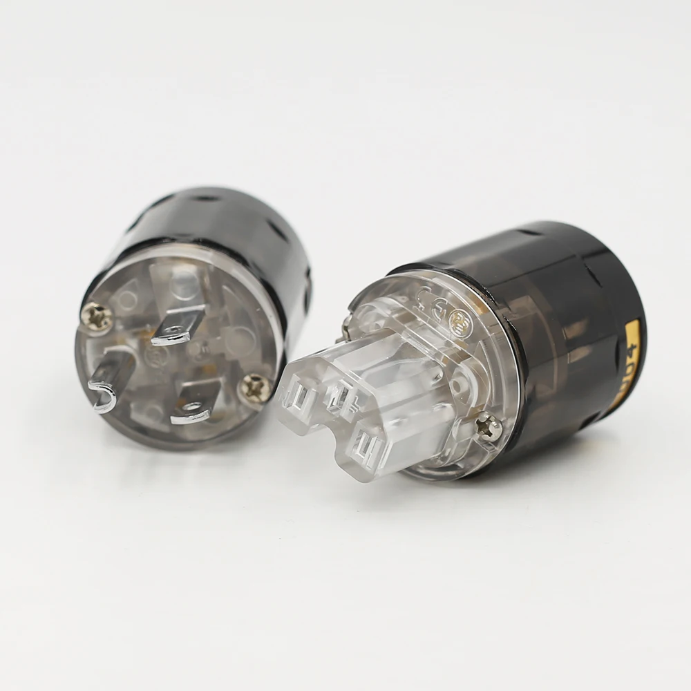 Free shipping one pair P-004/C-004 Brass Rhodium Plated US version Plug for hifi power cable | Электроника