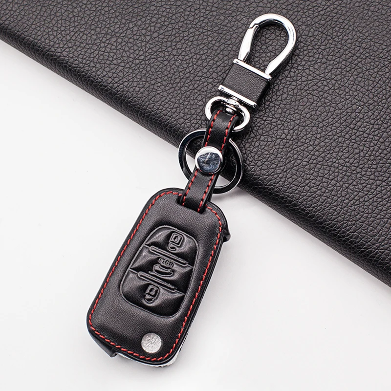 Чехол для автомобильного ключа из натуральной кожи Kia K5 RIO K2 Pro Ceed Cerato Sportage Sorento Hyundai
