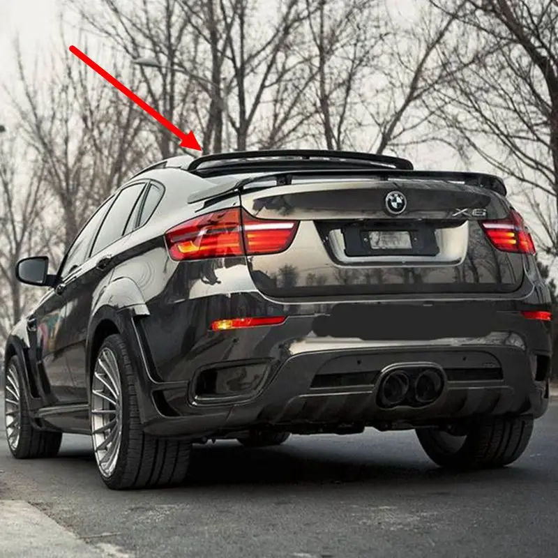 Для BMW X6 X Series F16 2014 2015 2016 2017 Высокое качество ABS Материал Задний спойлер задний
