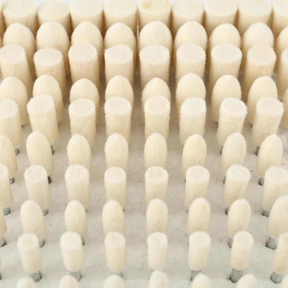 

100pc Car Grinding Polishing Buffing Round Wheel Pad Wool Felt 3mm Shank For Dremel Drill Rotary Tool Accessories