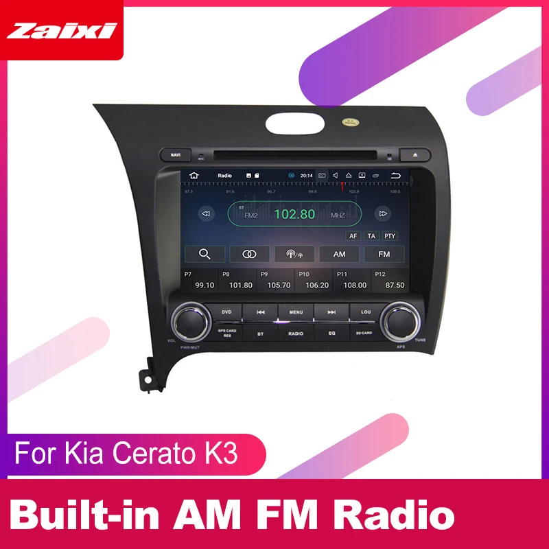 ZaiXi для Kia Forte Cerato K3 2014 ~ 2018 Автомобильная Мультимедийная система Android 2 DIN