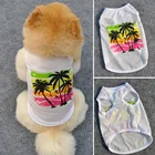 Детское летнее платье без рукавов Одежда для щенков и собак аксессуар Рубашка с рисунком Собаки Гавайская Юбка с изображением новогодней елки и футболка с принтом Кот, летняя одежда с принтом в виде собак ПЭТ Жилет #2