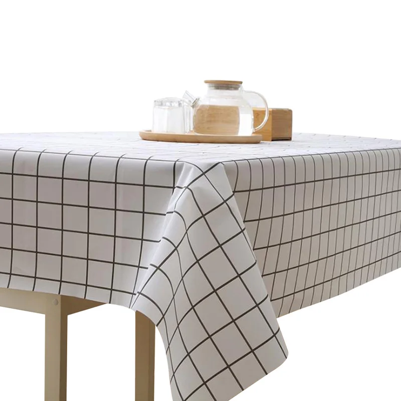 Водонепроницаемая скатерть из ПВХ маслостойкая прямоугольная на стол для