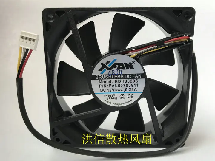 

Новый и оригинальный rdh8020s DC12V 0.23a 4-проводный 80*20 мм охлаждающий вентилятор