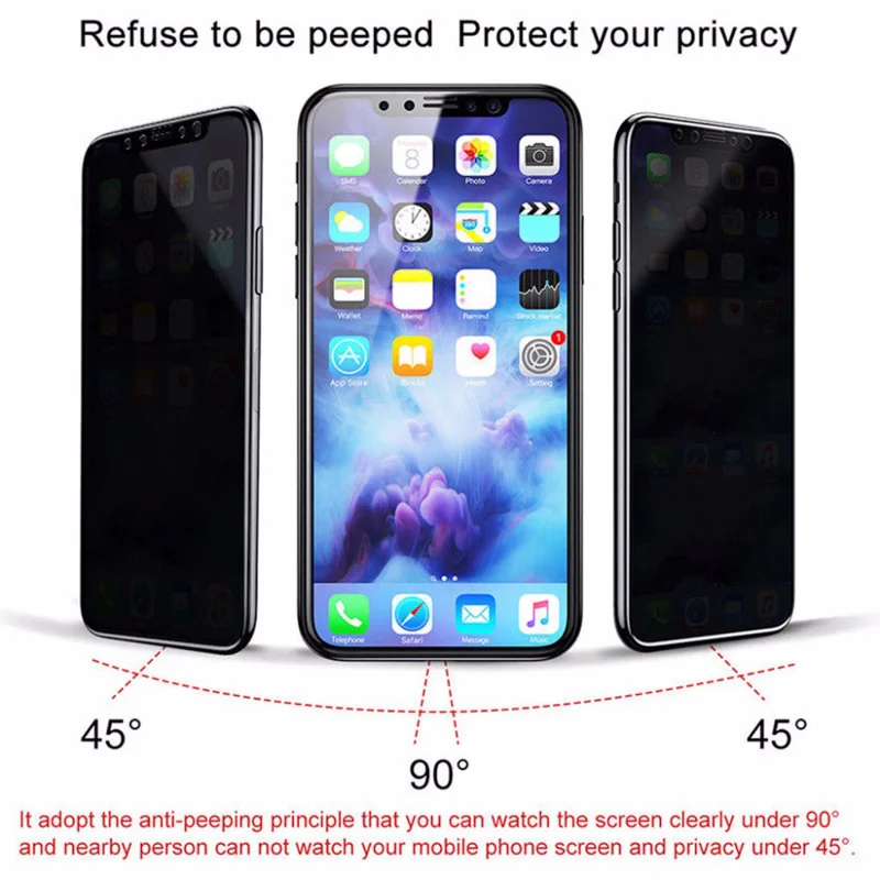 Anti Spy Tempered Glass For iPhone 11 Screen Protector iPhone 14 Pro Max SE 2022 13 12 Mini XR 7 8 Plus  XS X 6 6sPrivacy Glass