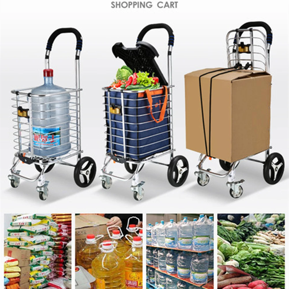 B-LIFE Бакалея тележка складная корзина для покупок сумка большой мощности и