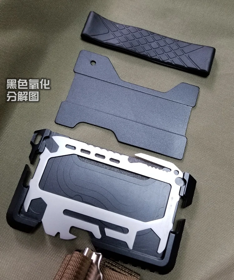 FanFans Hard Warrior DANGO Metal Clamp EDC Wallet Tactical Multifunctional Wallet Clasp Equipment