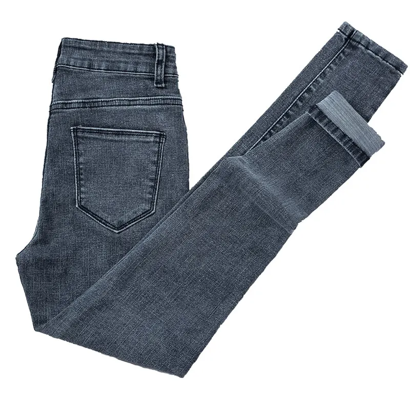 Шикарные узкие джинсы с завышенной талией женские новые модные эластичные 2021