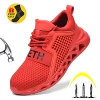 spring and autumn light work shoes european standard steel toed safety shoes new sports shoes ligero usable work shoes women