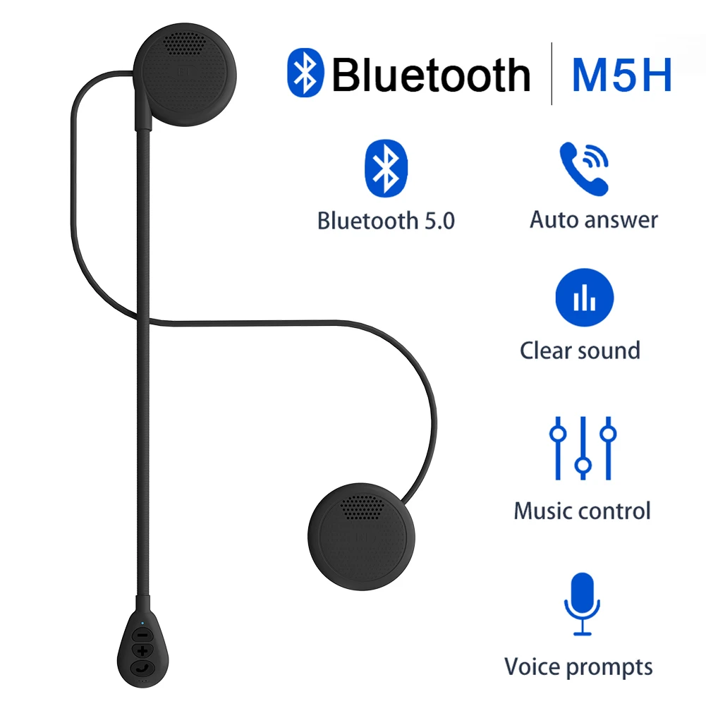 

Bluetooth Intercom Motorcycle Helmet Headsets Hi-Fi Headphones BT V5.0 Wireless Moto Handsfree Stereo Earphone Interphone