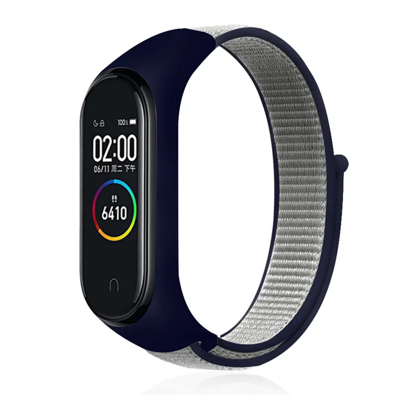 12 midnight blue Pulseira mi band 4 ремешок для xiaomi mi band 4 3 спортивный нейлоновый ремешок для часов дышащий браслет ремешок для часов Смарт часы аксессуары 4 - Цвет ремешка: 12 midnight blue