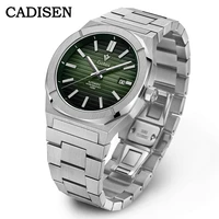 cadisen 40mm new design men watch retro luxury sapphire miyota 8215 automatic mechanical watches green10bar luminous wristwatch