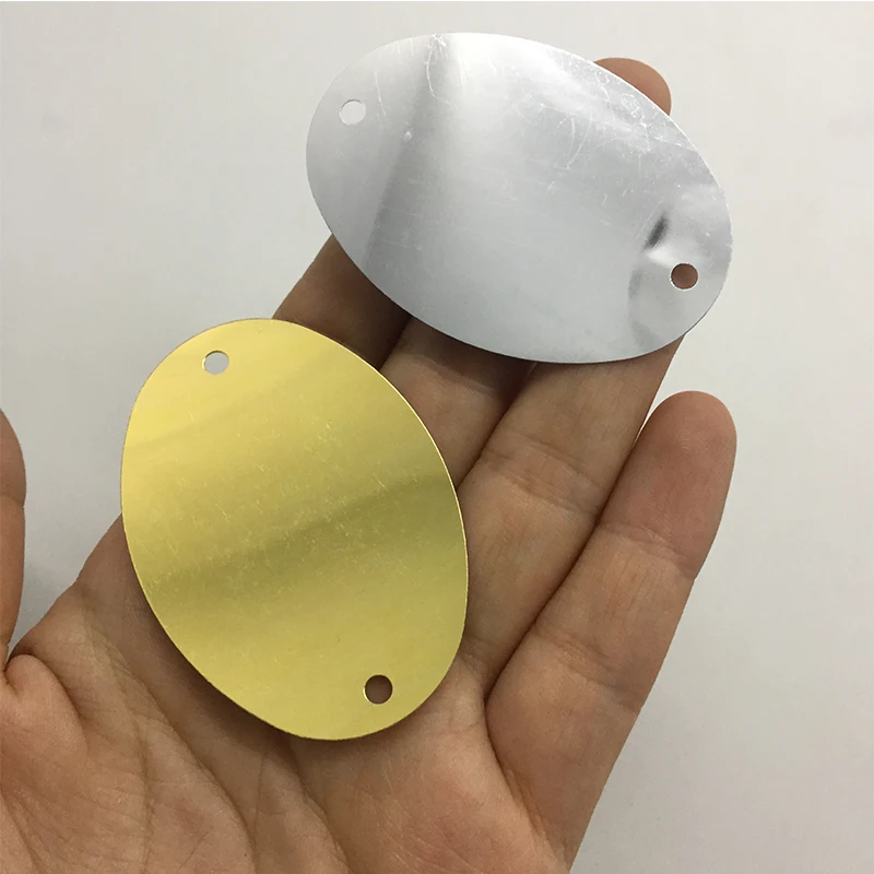 Большой вес 500 г овальные золотые серебряные синие блестки с 2 отверстиями