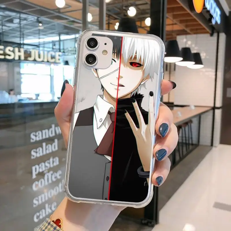 

Tokyo Ghouls hot anime Phone Case Transparent for iPhone 11 12 mini pro XS MAX 8 7 6 6S Plus X 5S SE 2020 XR