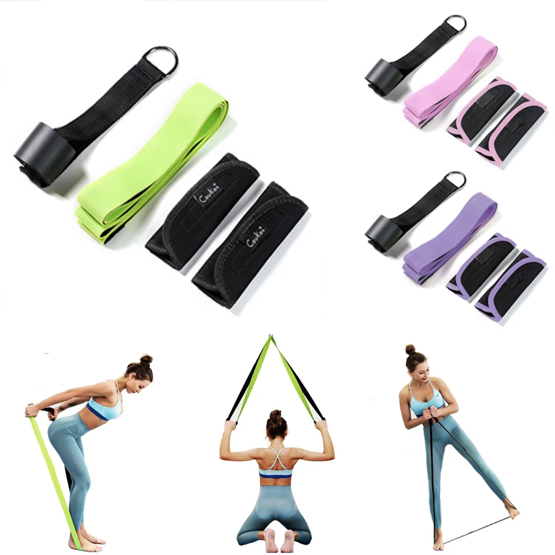 

180cm Yoga Resistance Bands Body Stretch Pilates Elastic Band Home Hanging Tension Stretching Strap GYM Training Belt Exercise