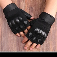 army armor protection shell tactical gloves half finger sports fitness hiking riding cycling military women mens universal