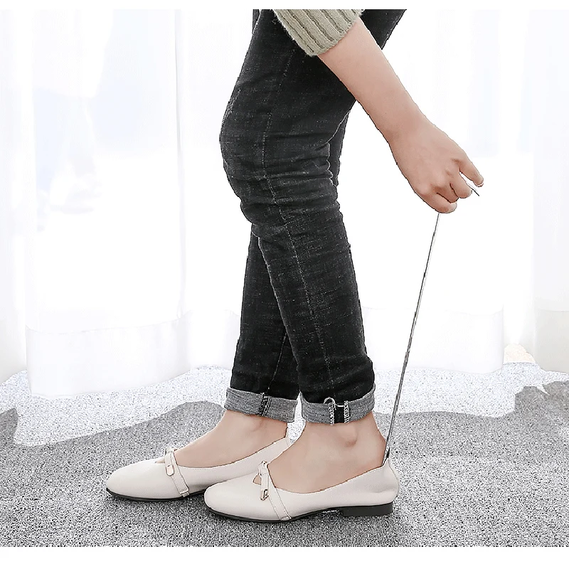 Женский обувной рожок из нержавеющей стали металлический для обуви с ручкой 25