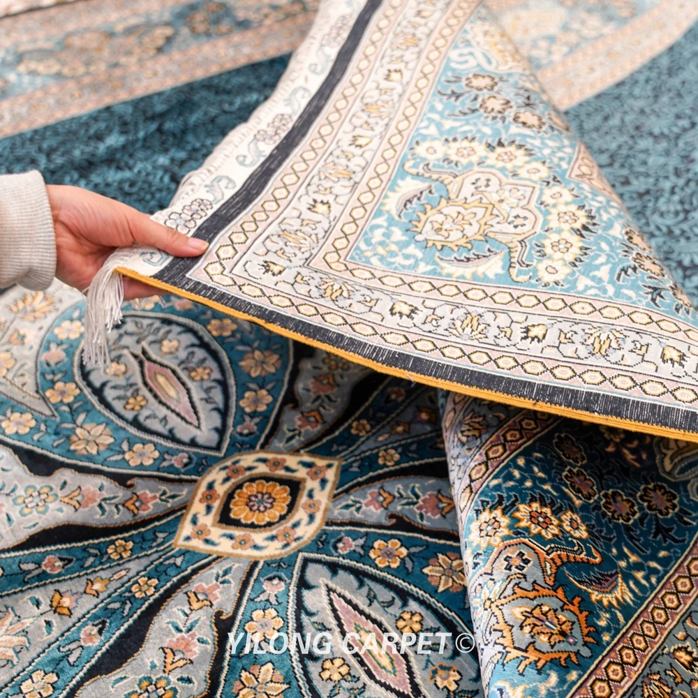 YILONG 6 'x 9' изысканные шелковые коврики ручной работы магазин ковров