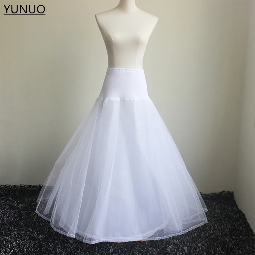 

YUNUO 2021 jupon Mermaid Wedding Petticoat Cheap Floor Length Skirt Trumpet Crinoline Underskirt For Bridal Dress