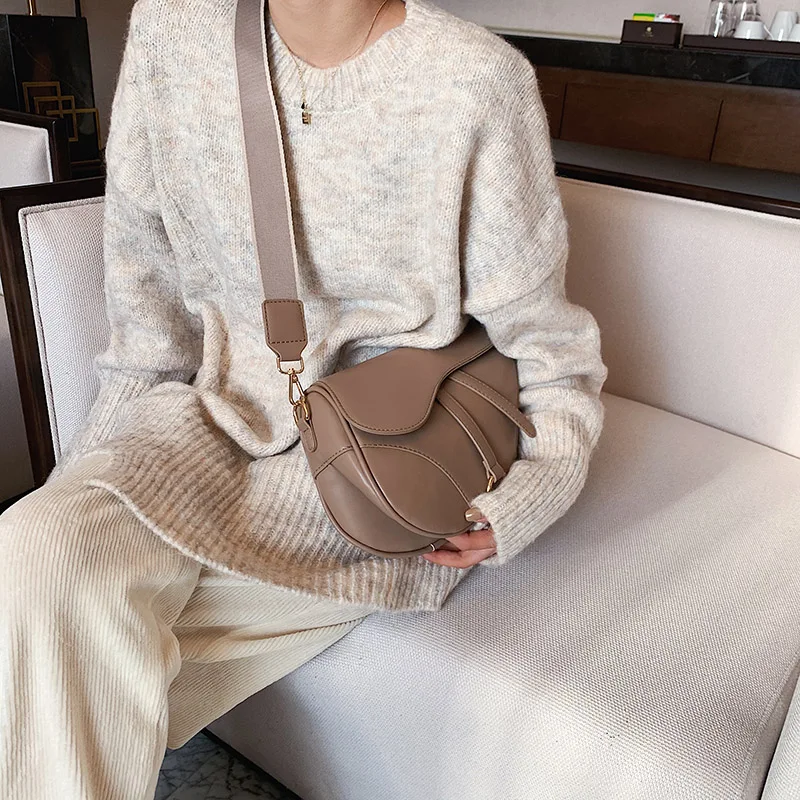 

OLSITTI Solid Color Fashion Crossbody Bags for Women 2020 Designer Ladies Saddle Bags Pu Leather Shoulder Travel Bag Sac A Main