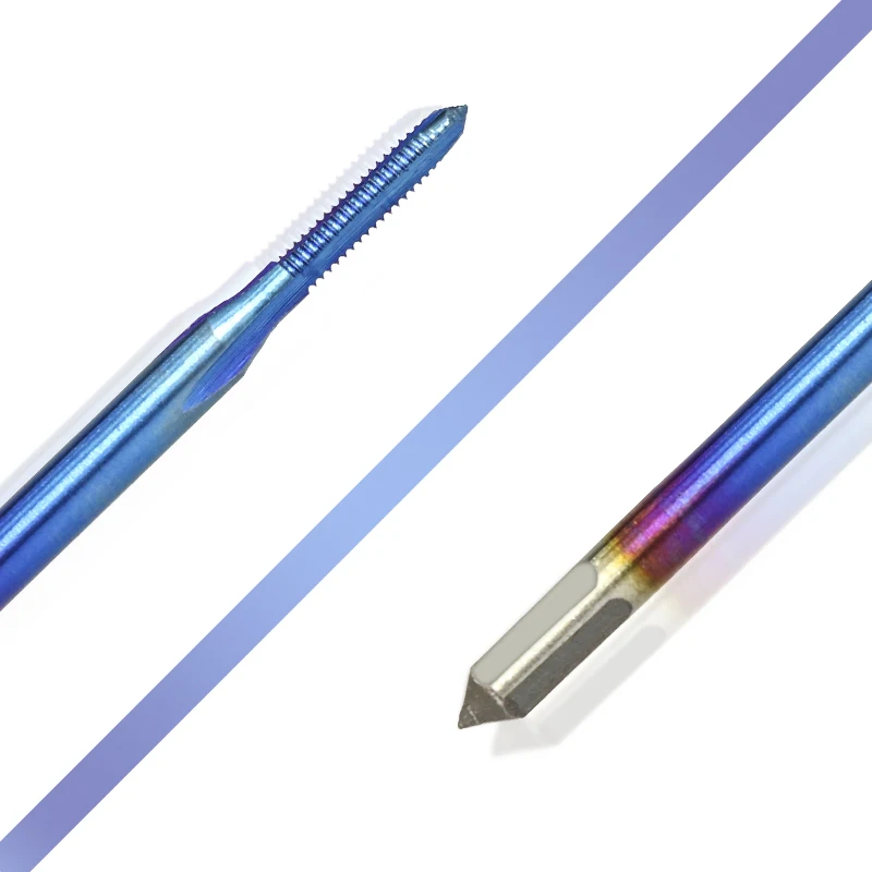 XCAN M1-M1.8 Nano с голубым покрытием метрический резьбовой кран прямой флейта машинный кран HSS 6542 винтовой кран сверло
