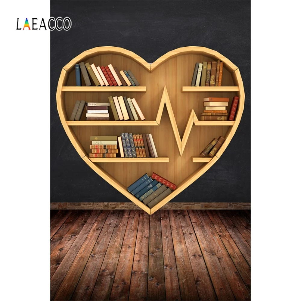 Laeacco фотография фоны в форме дерева книжная полка доска деревянный пол