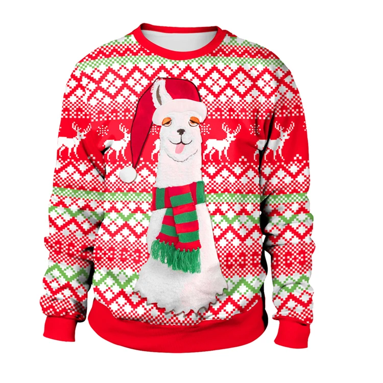 

2020 Ugly Christmas Sweater For gift Santa Elf Funny Pullover Womens Mens Jerseys and Sweaters Tops Autumn Winter Clothing