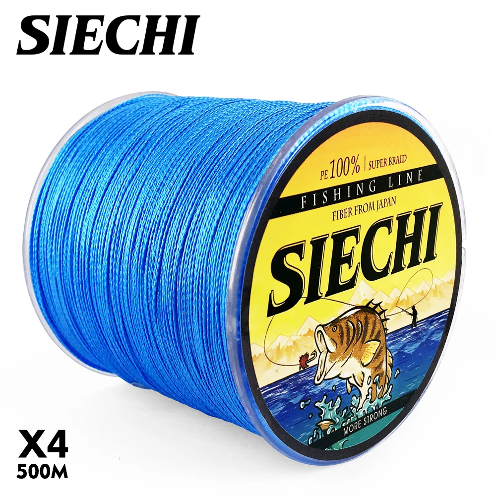 SIECHI плетеная рыболовная леска 4 нити прочная 500 м PE морская карповая Tresse Peche Angeln