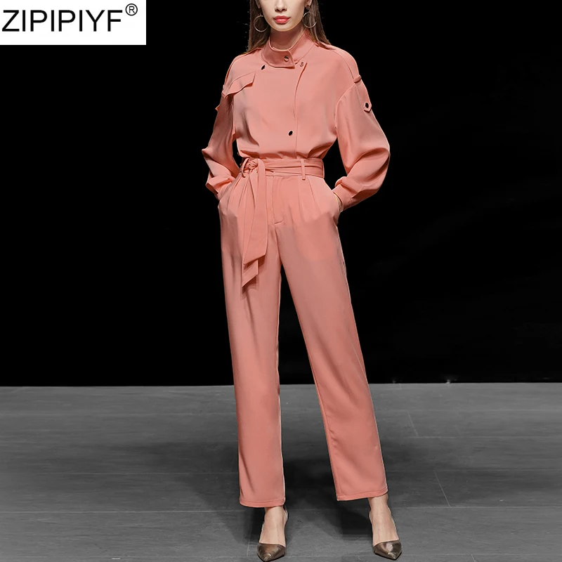 Женский офисный брючный костюм комплект из 2 предметов блейзер с воротником