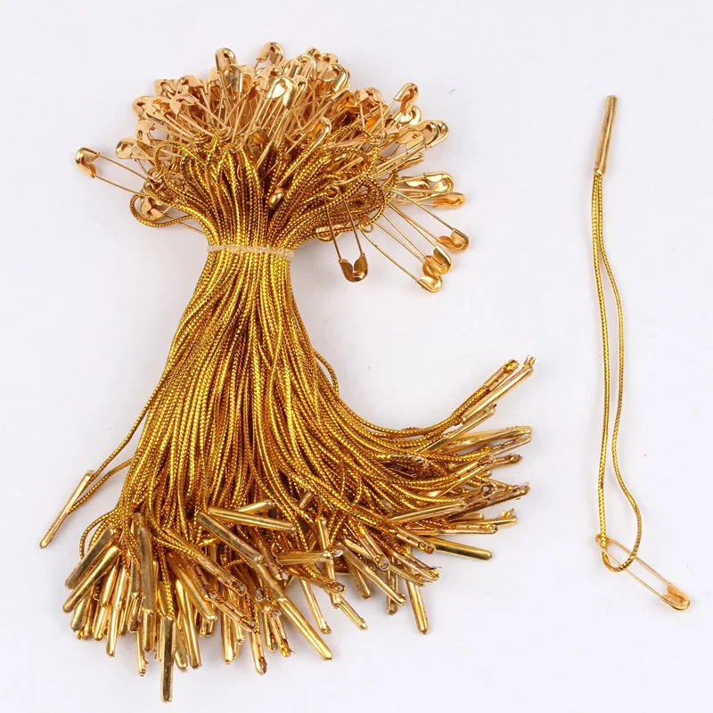 100 шт. золотистый/черный цвет на выбор бирки 8 см веревка высокого качества