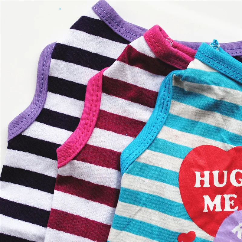

2021 new dog clothes for small dogs Clothing cats chihuahua supplies products french bulldog pets acessorios Classic striped AND