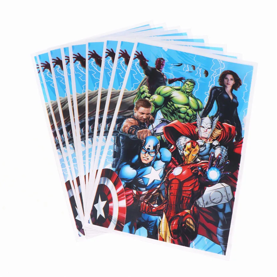 10 шт./лот подарочные сумки с рисунком из мультфильма Босс Человек-паук Микки Маус