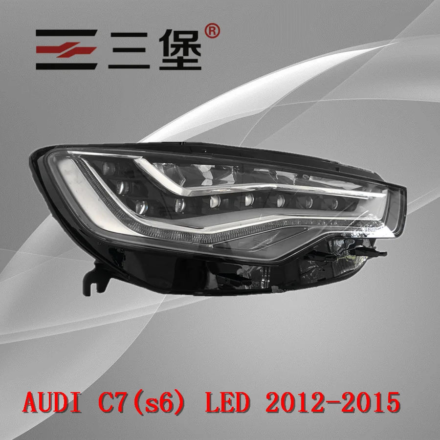 Сделано для AUDI A6L C7(s6 светодиодный 2012-2015 корпус фары Пластиковый черный заднего
